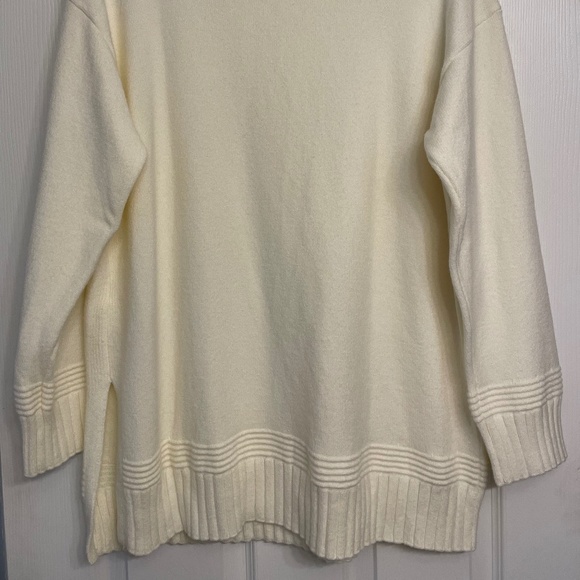 Anthropologie Cream Mockneck Tunic Sweater - Picture 6 of 10